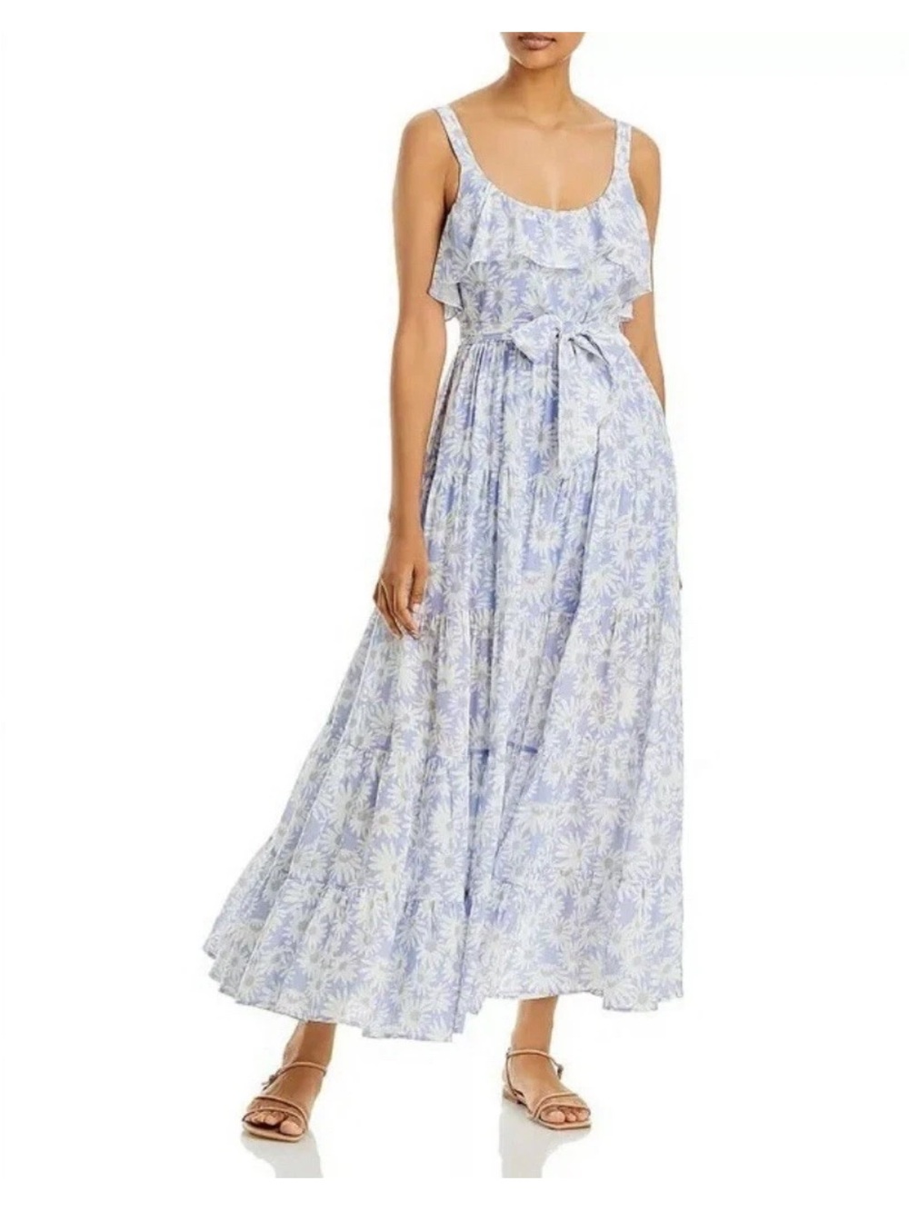 Paige Tevin Periwinkle Dress Daisy Floral Print Maxi Size S
$299 Ruffle NWT